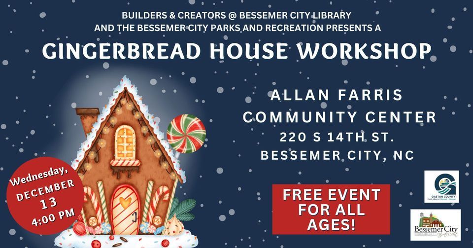 Gingerbread House Allan Farris Community Center, Bessemer