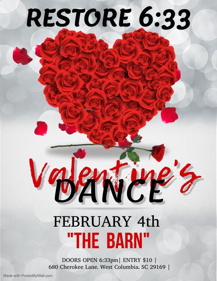 Restore 633 Valentines Dance, The Barn, West Columbia, February 4 2025