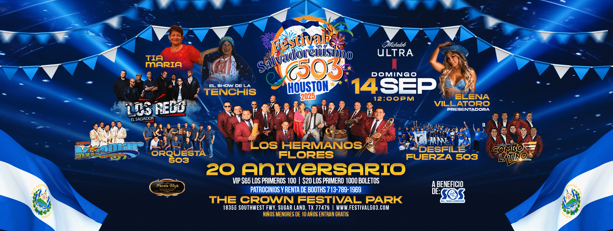 FESTIVAL SALVADOREÑISIMO 503 HOUSTON, 14 September | Event in Sugar Land | AllEvents