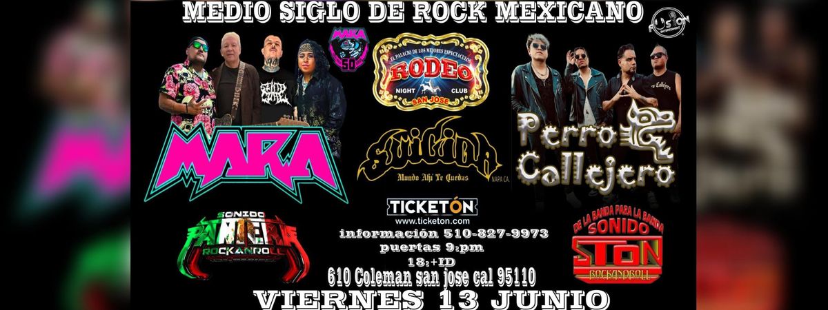 PERRO CALLEJERO, MARA, SUICIDA & MAS, 13 June | Event in San Jose | AllEvents