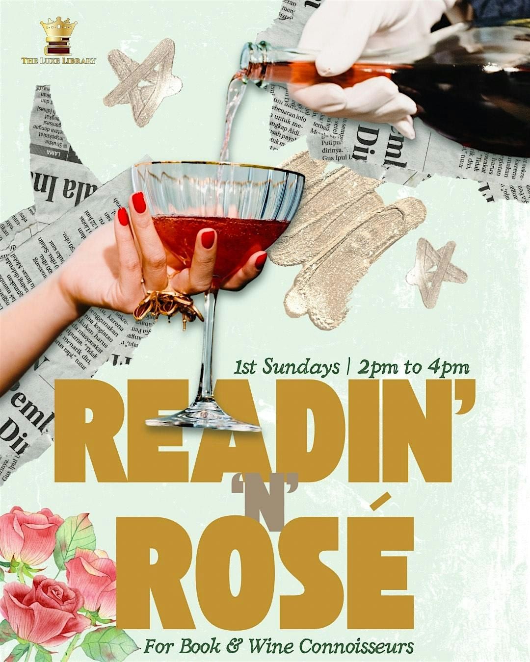 Readin’ ‘N’ Rosé – 1st Sundays, 4 January | Event in Bellerose | AllEvents