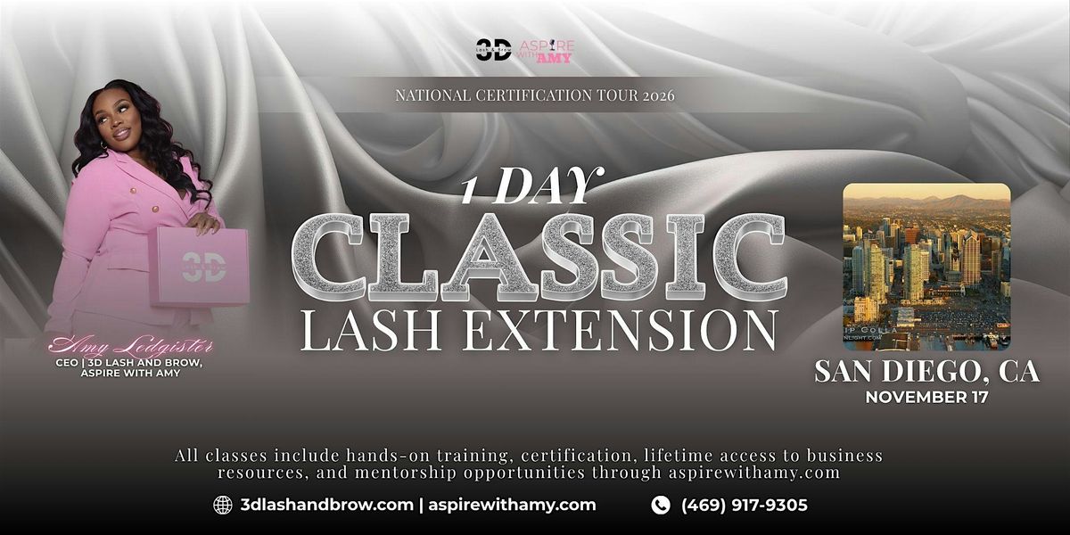 CLASSIC LASH EXTENSIONS CERTIFICATION – SAN DIEGO, CA (NOV 17, 2026), 17 November | Event in Las Vegas | AllEvents