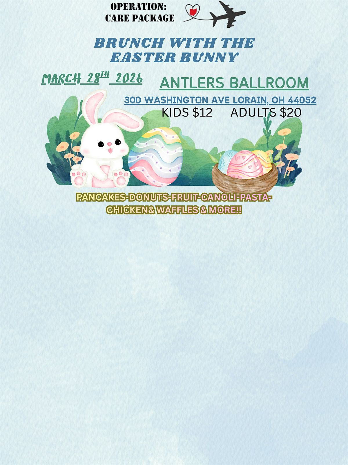 BRUNCH WITH THE EASTER BUNNY!, 28 March | Event in Lorain | AllEvents