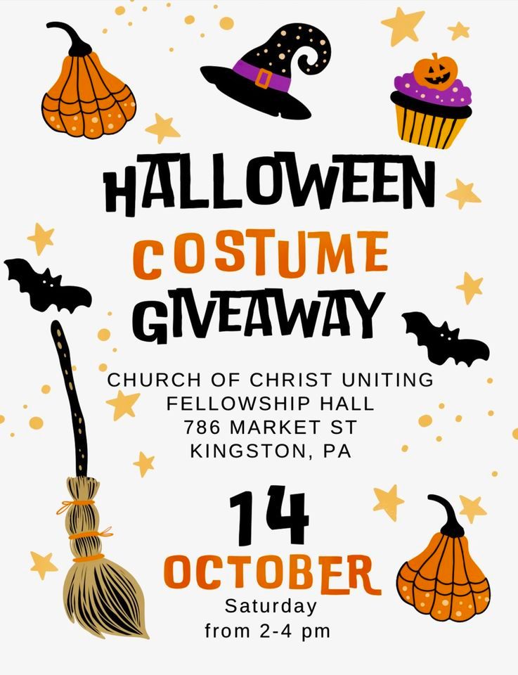 Halloween Costume Giveaway, Church of Christ Uniting Fellowship Hall