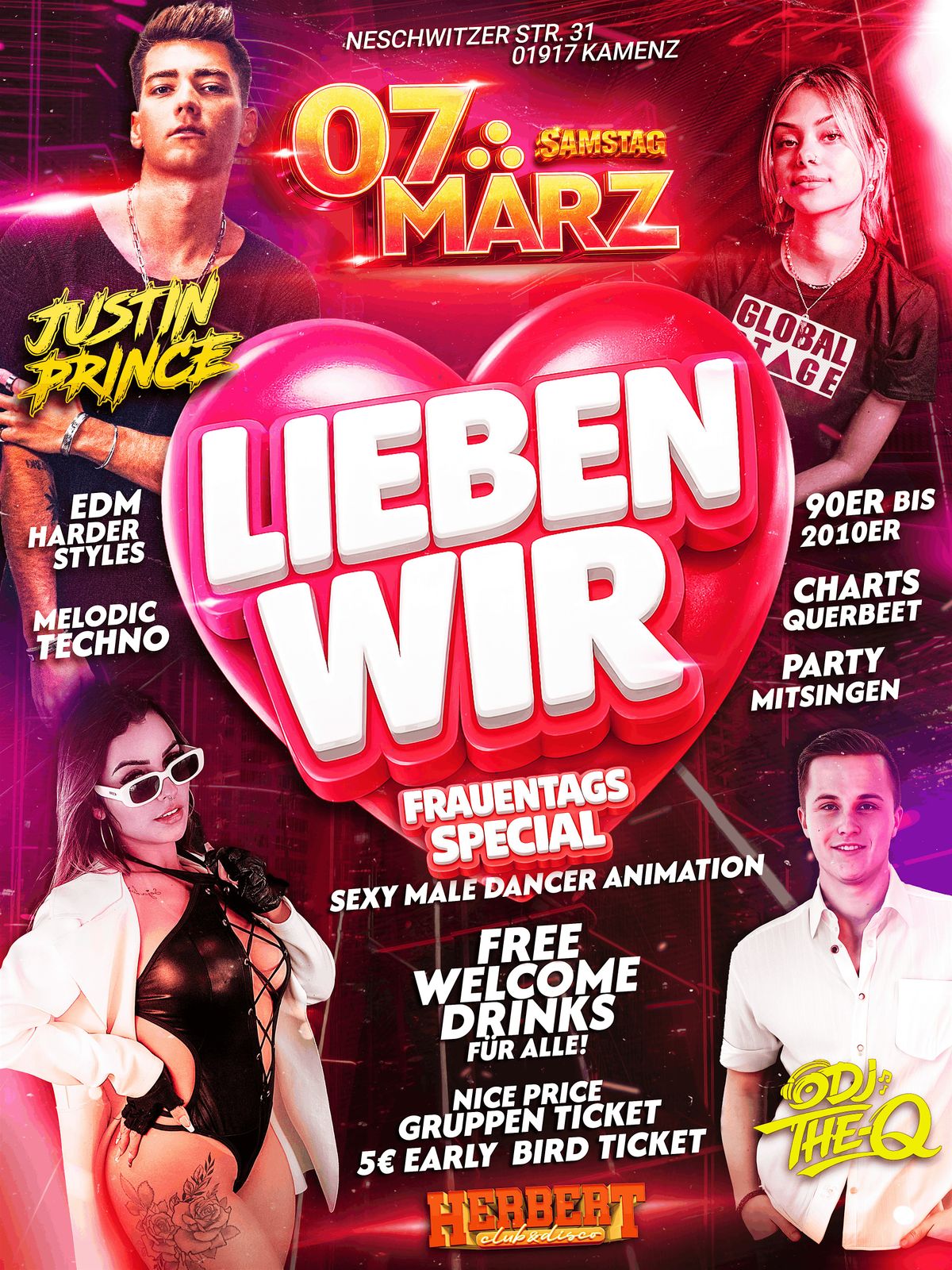 Herbert Raver LIEBEN WIR mit JUSTIN PRINCE -live- | SA 07.03. | HERBERT club, HERBERT ...
