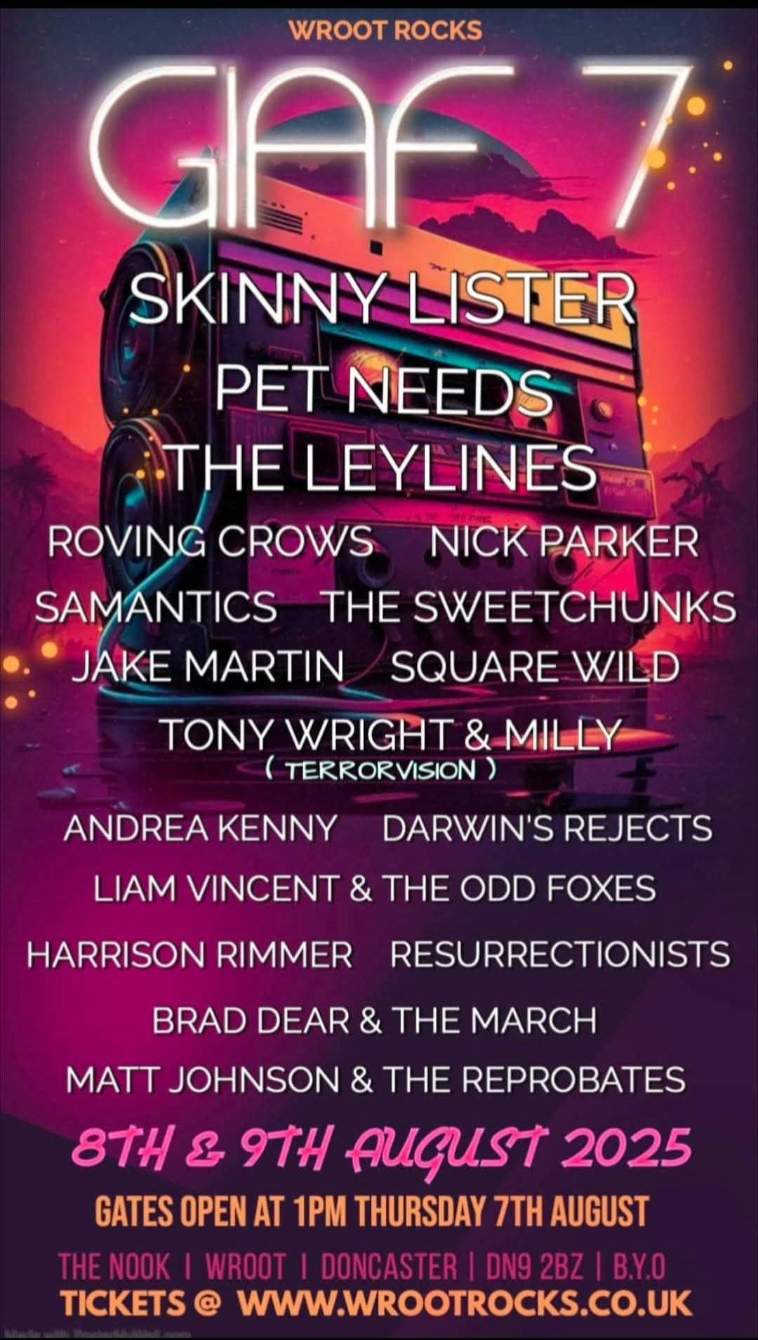 Gig In A Field 7 2025, 8 August | Event in Doncaster | AllEvents