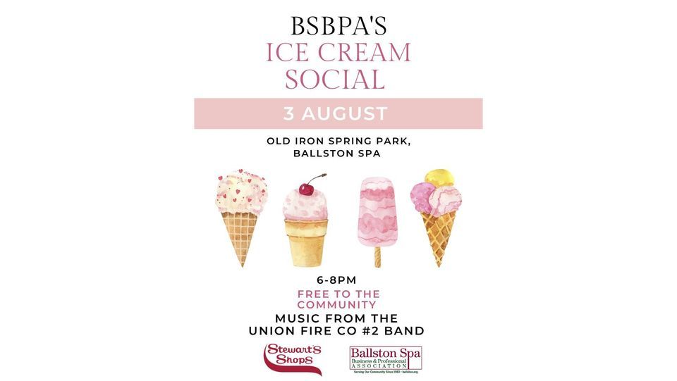 Ballston Spa Concerts in the Park Union Fire Co. Band & Ice Cream