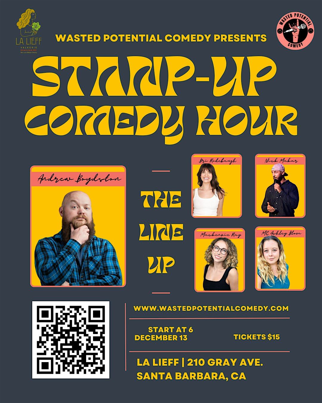 Comedy Hour at La Lieff, 13 December | Event in Santa Barbara | AllEvents