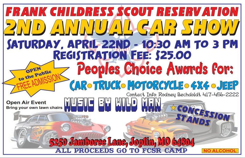 2nd Annual Car Show, Frank Childress Scout Reservation, Joplin, April