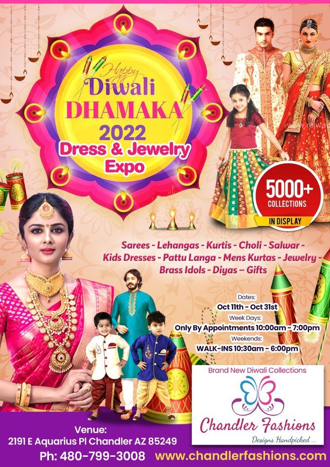DIWALI DHAMAKA DRESS & JEWELRY EXPO FREE ENTRY UNTIL OCT 31ST
