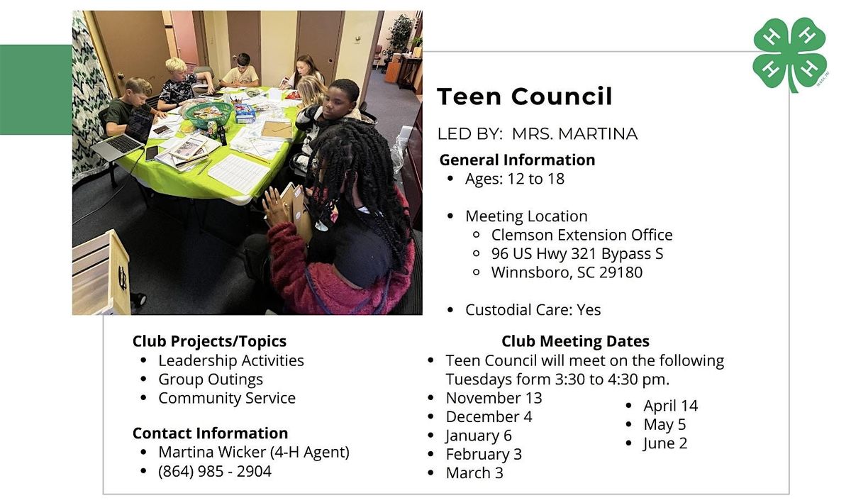 Fairfield County 4-H Teen Council 25-26