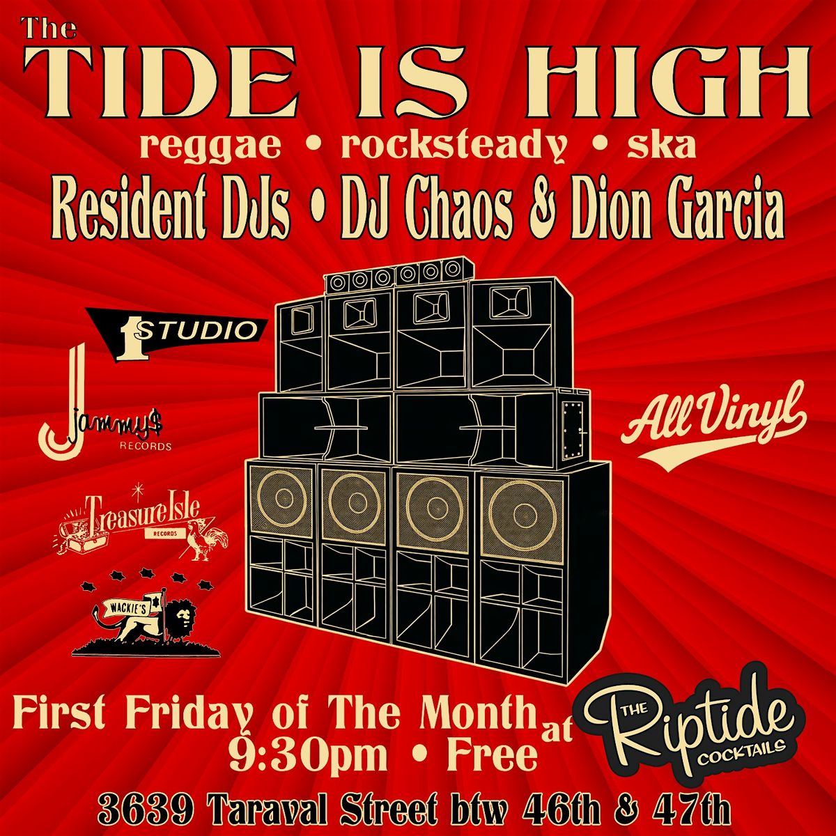 DJs The Tide Is High - Reggae, Rocksteady & Ska, The Riptide, San