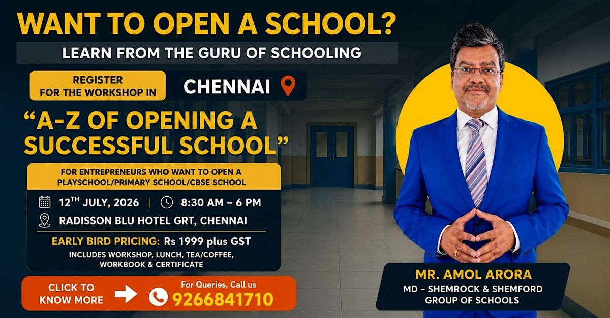 Do you want to Open a Play School, Primary School or 10+2 School?