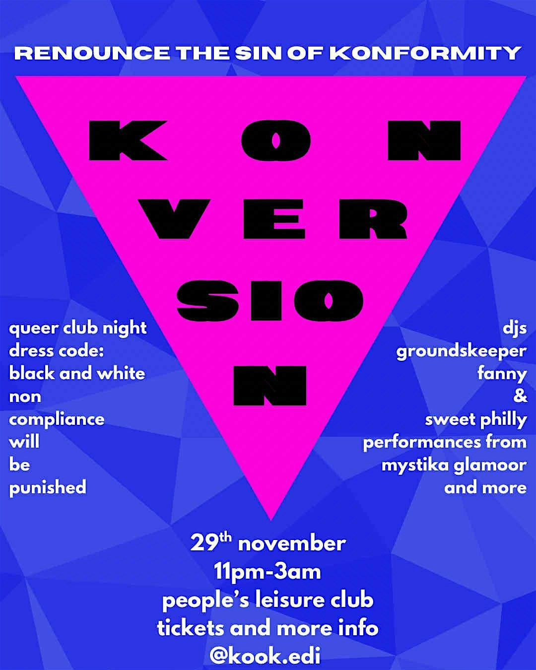 KONVERSION 16/1/25, 16 January | Event in Edinburgh | AllEvents