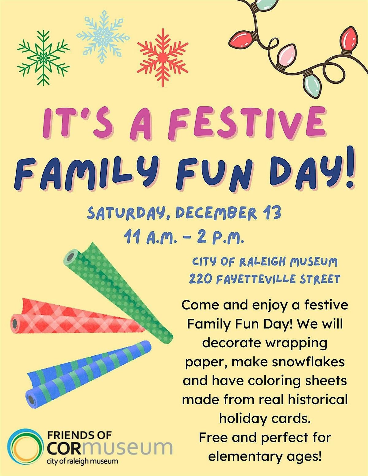 It's a Festive Family Fun Day!, 13 December | Event in Raleigh | AllEvents