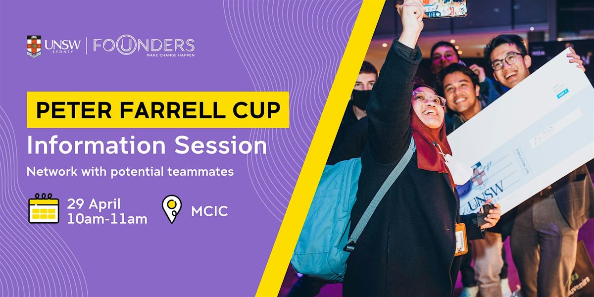 Peter Farrell Cup Info & Networking Session, Michael Crouch Innovation ...