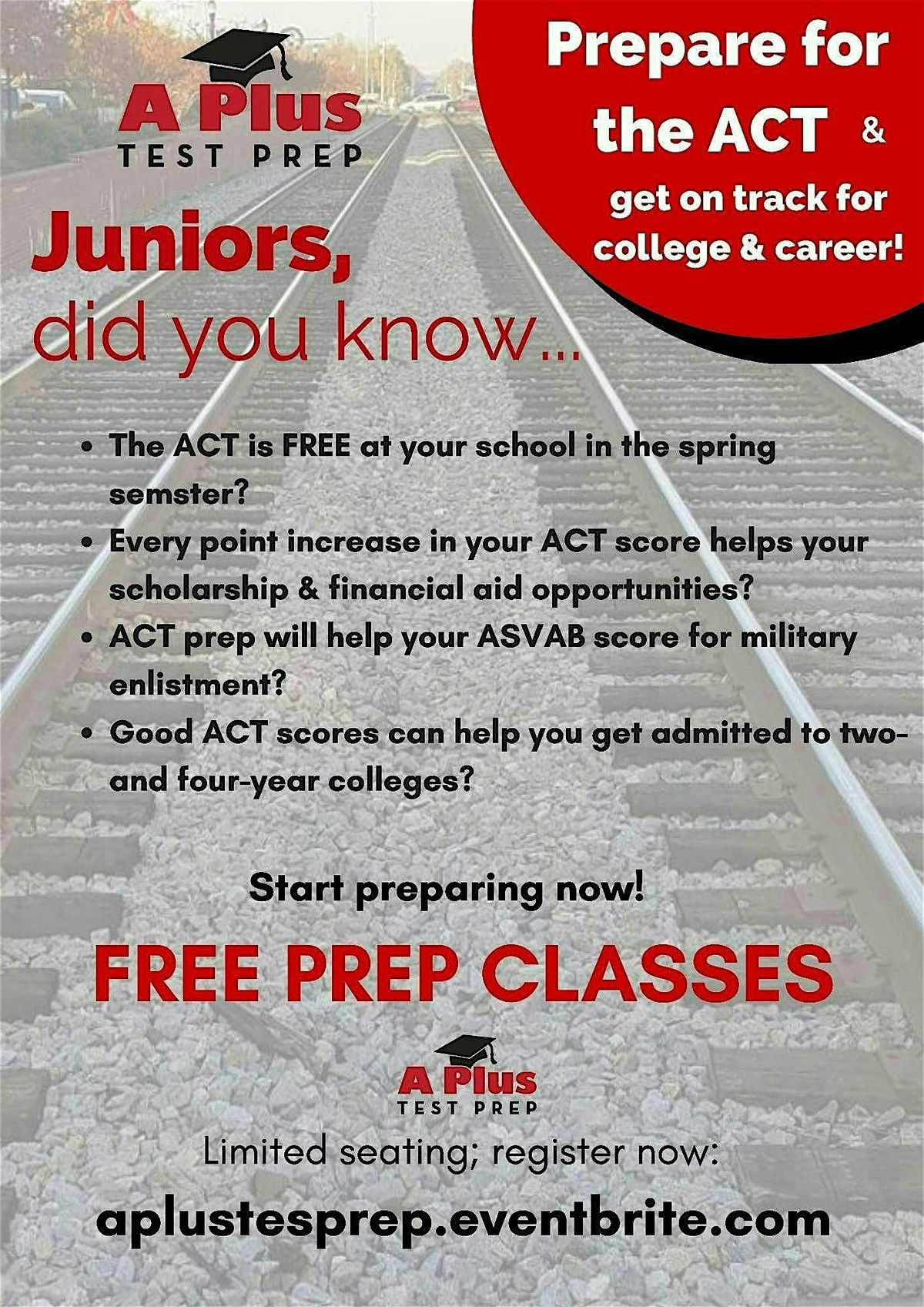 The ACT for Juniors: Get on Track for College Admissions & Scholarships., 10 January | Event in Durham