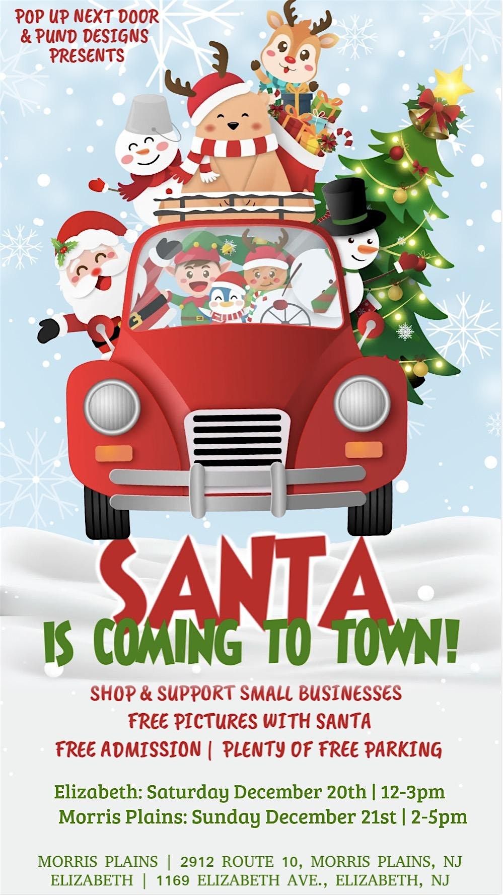 SANTA IS COMING TO TOWN, 20 December | Event in Elizabeth | AllEvents