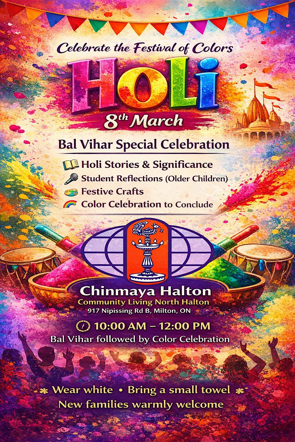 Chinmaya Mission Halton - Holi Celebrations