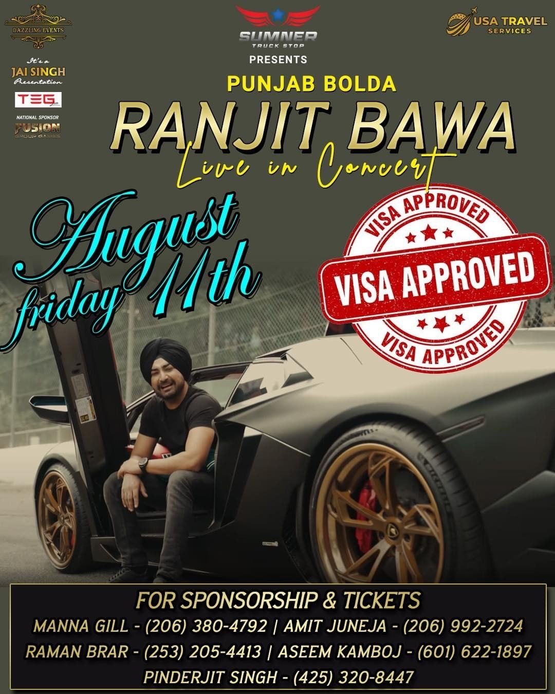 Ranjit Bawa at Edmonton EXPO Centre, 30 August | Event in Edmonton | AllEvents