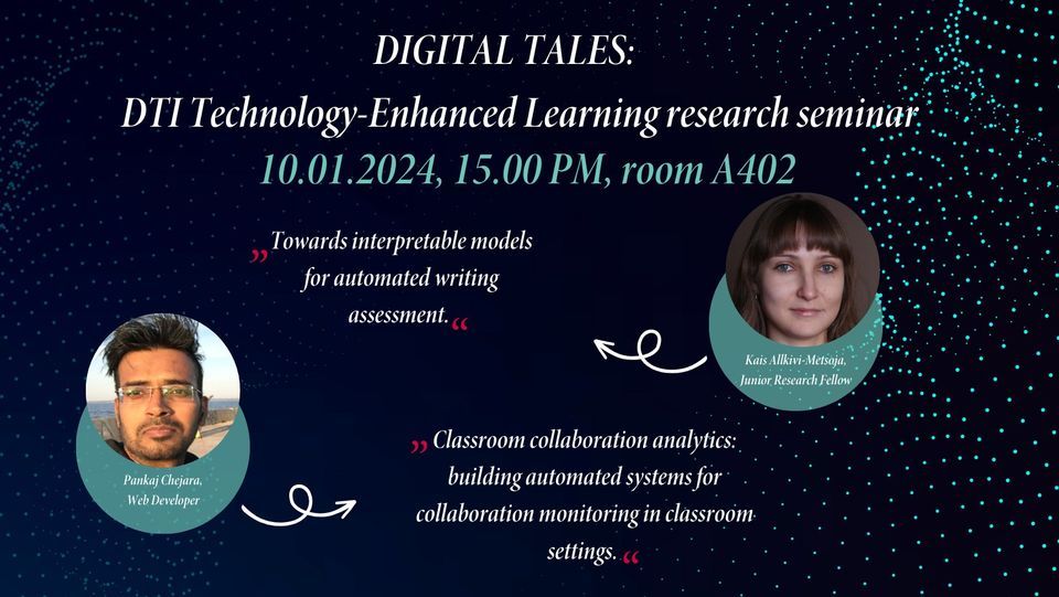 Dti Tech Digital Tales: DTI Technology-Enhanced Learning research seminar ...