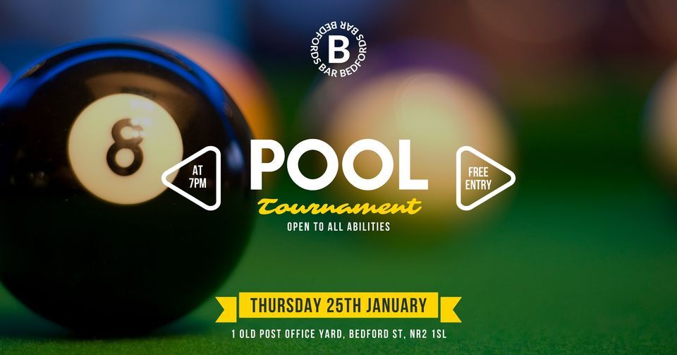 BEDFORDS POOL TOURNAMENT, 1 Old Post Office Yard, Bedford Street NR2