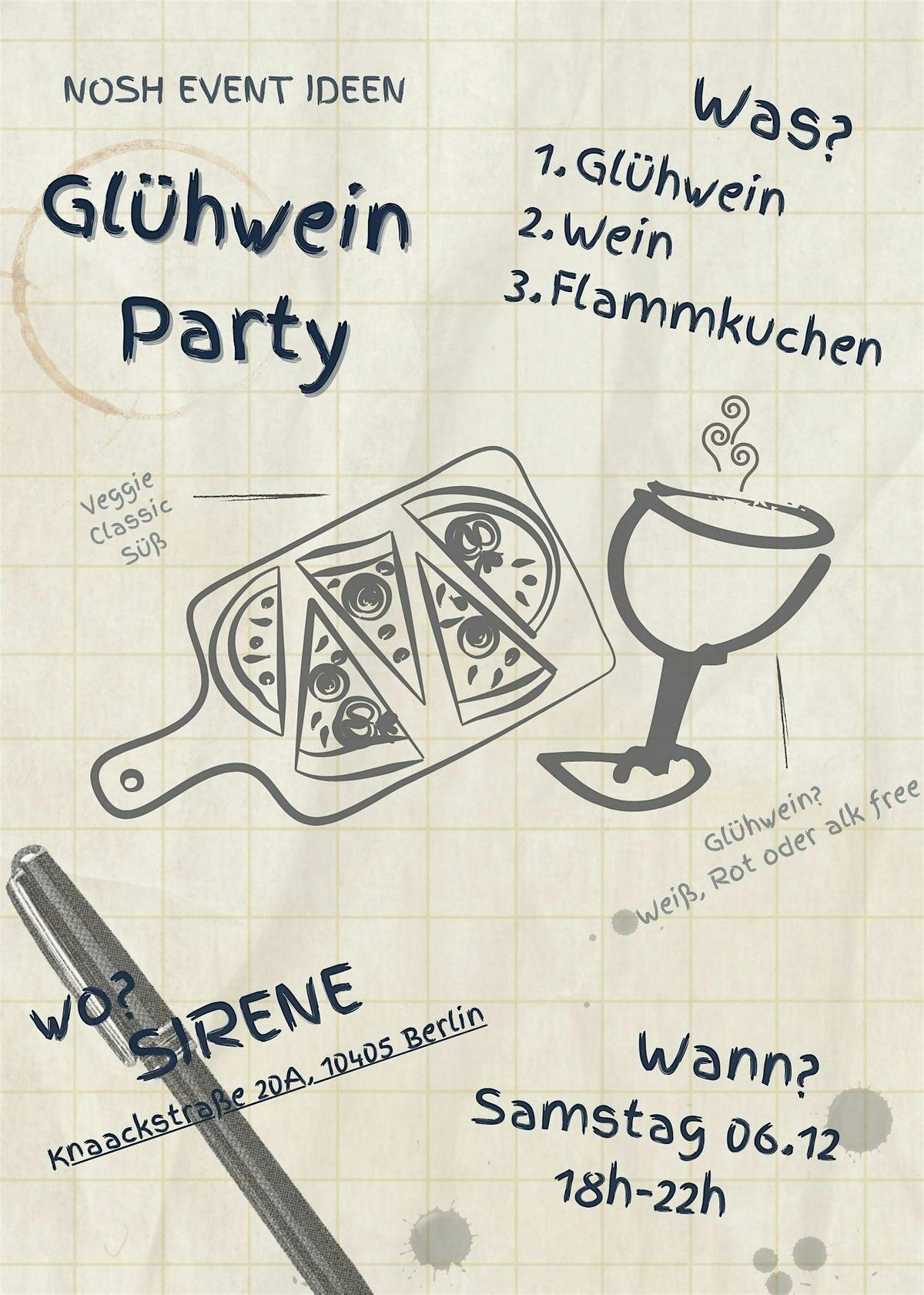 Nosh X Sirene Gluhwein & Flammkuchen, 6 December | Event in Berlin | AllEvents