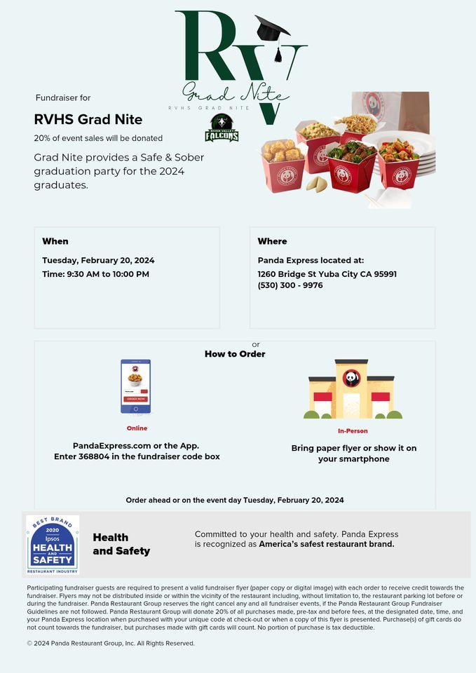 GRAD NITE PANDA EXPRESS FUNDRAISER, Panda Express, Yuba City, February