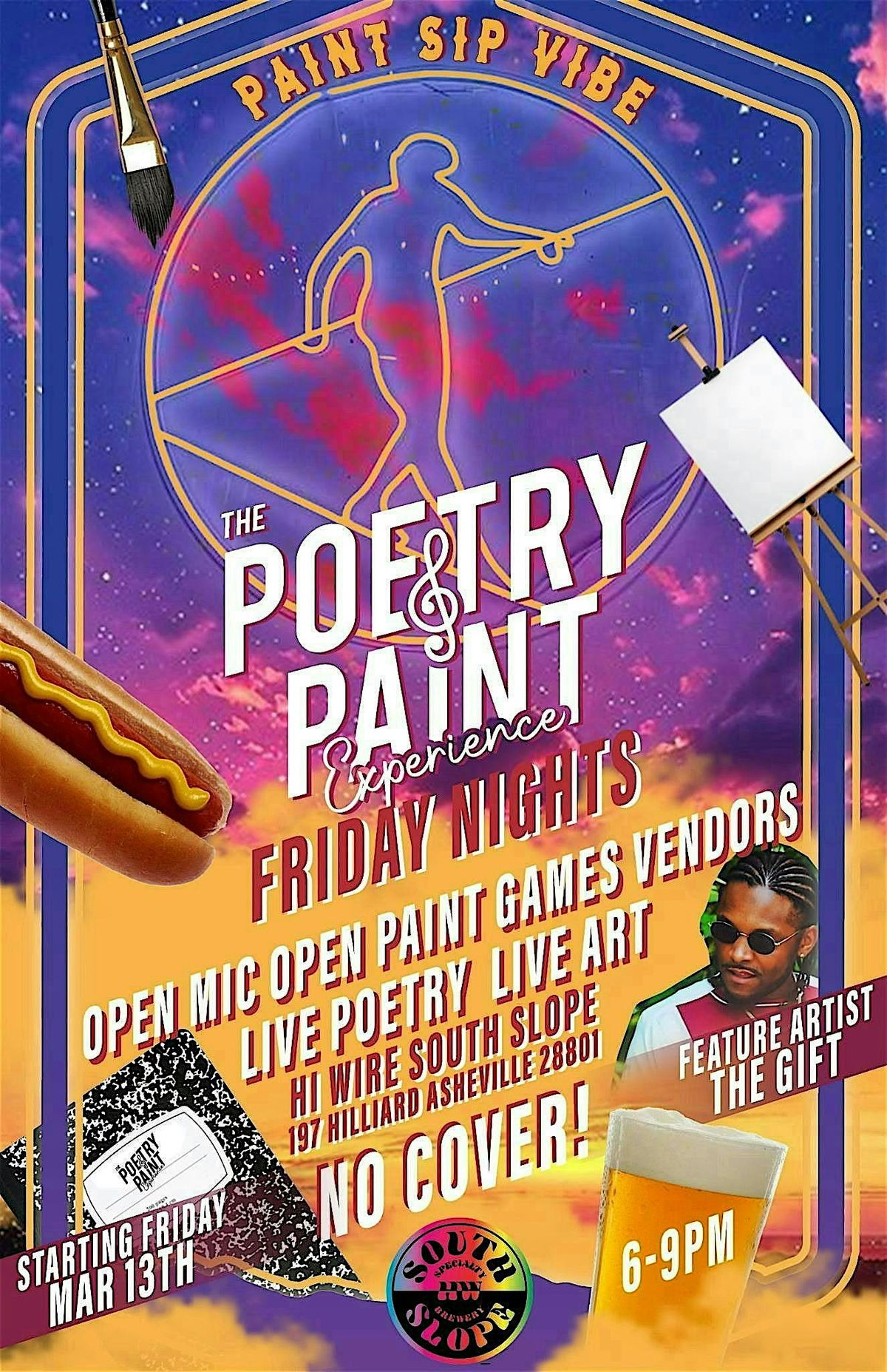 The Poetry & Paint Experience: Friday Night Vibes, Hi-Wire Brewing ...
