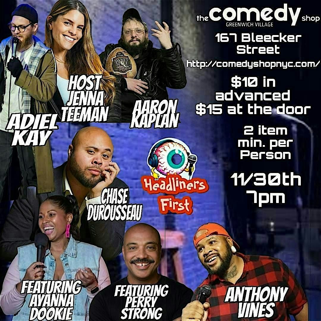 Headliners First Presents Laughs @ The Comedy Shop, 30 November | Event in New York | AllEvents