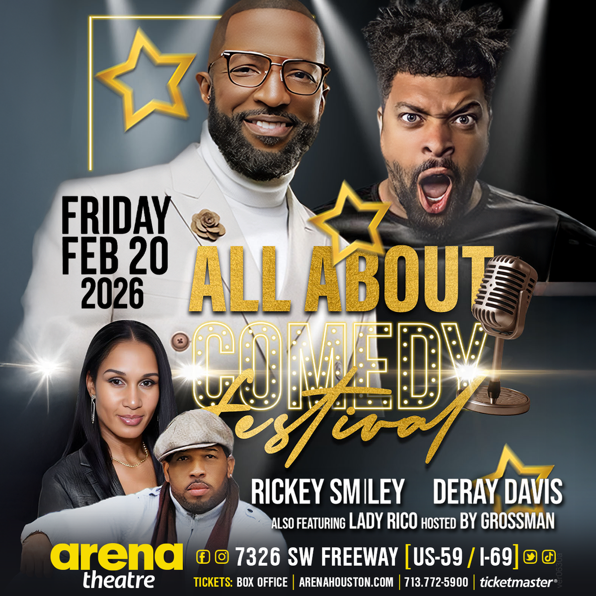 All About Comedy Fest: Rickey Smiley at Houston Arena Theatre, 20 February | Event in Houston | AllEvents