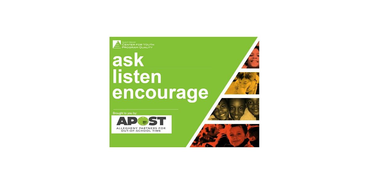 Ask-Listen-Encourage, 18 February | Event in Pittsburgh | AllEvents