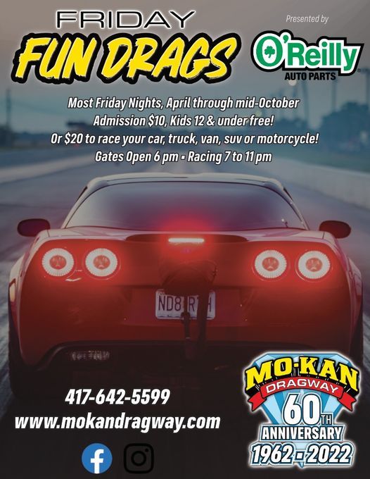 Friday Night Fun Drags, MoKan Dragway, Asbury, 1 April to 14 October