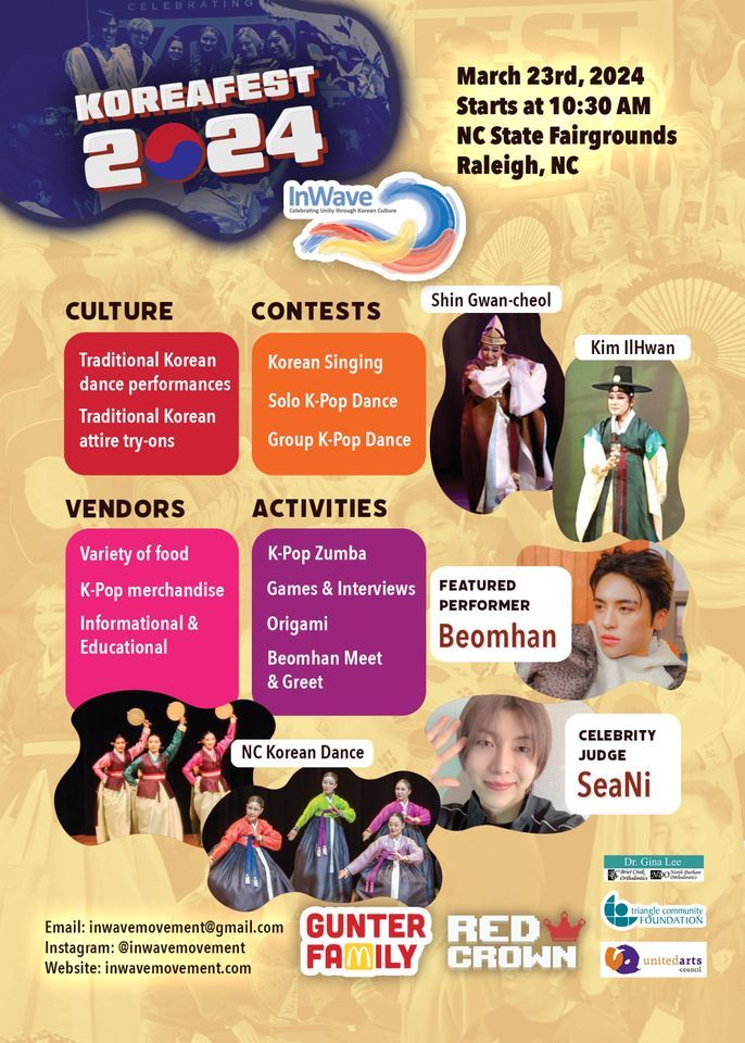 NC KoreaFest 2024, Kerr Scott building, Raleigh, 23 March 2024 AllEvents