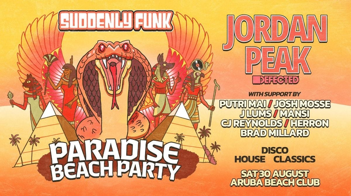 Suddenly Funk presents Paradise Beach Party W/ Jordan Peak, 30 August | Event in Bournemouth | AllEvents
