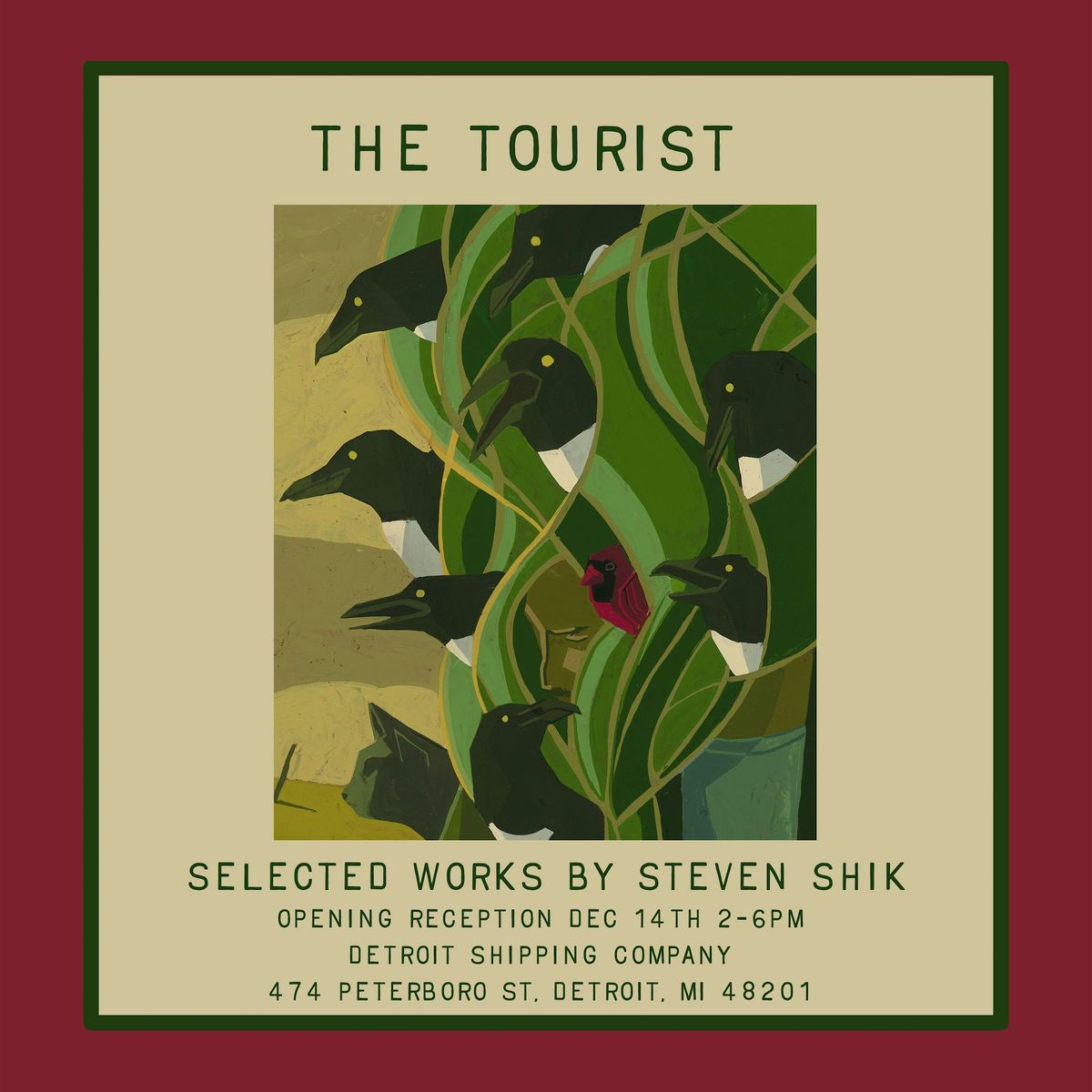 The Tourist: Selected Works by Steven Shik OPENING, 14 December | Event in Detroit | AllEvents