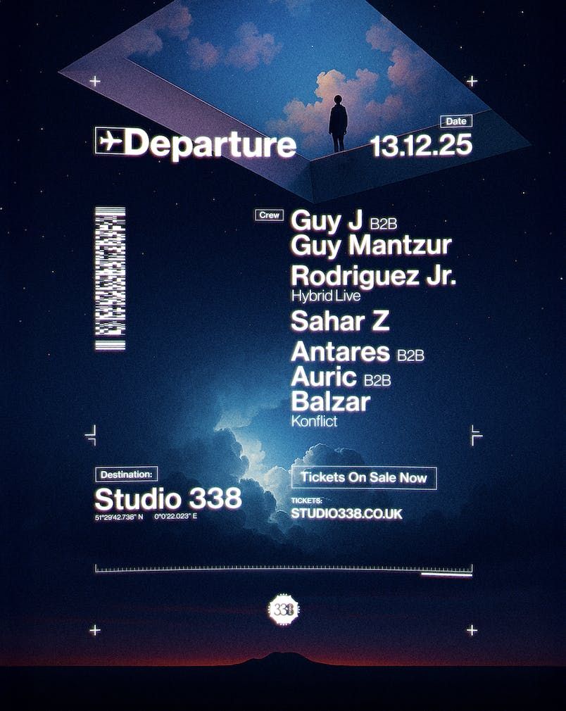 Departure : Guy J b2b Guy Mantzur, Rodriguez Jr + more, 13 December | Event in Barking | AllEvents