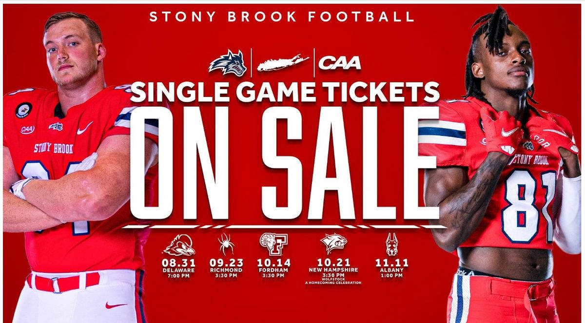 Fordham Rams at Stony Brook Seawolves Football at Kenneth P LaValle Stadium, 13 September | Event in Stony Brook