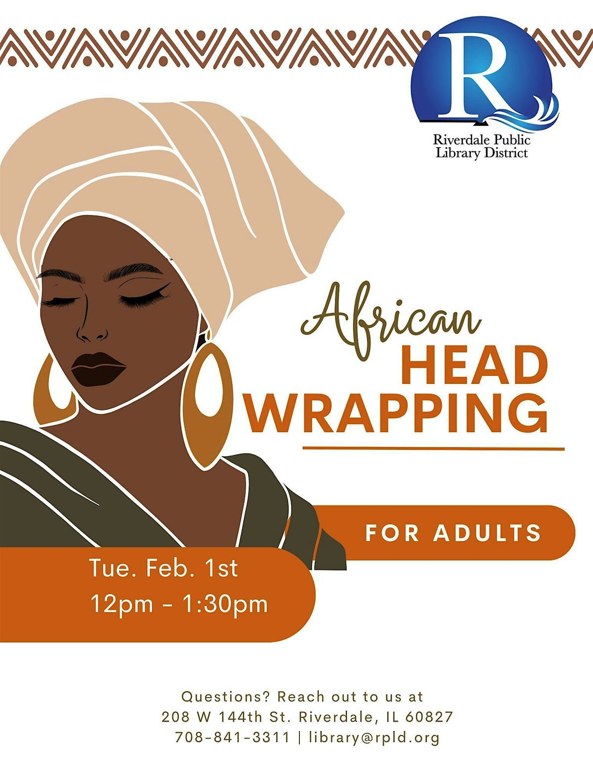 Head Wrapping Class (adults and seniors), 10 February | Event in Riverdale | AllEvents