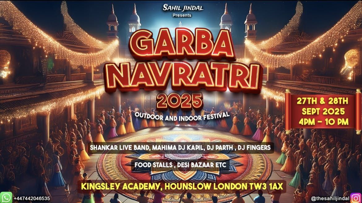 GARBA NAVRATRI 2025🎉 ( DAY2), 28 September | Event in Isleworth | AllEvents
