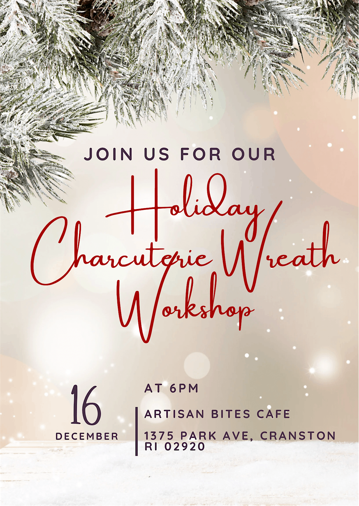 Holiday Charcuterie Wreath Workshop, 16 December | Event in Cranston | AllEvents