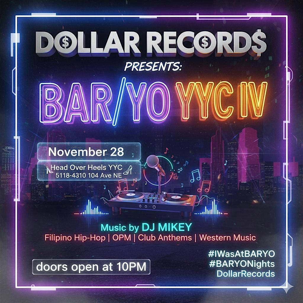 BAR/YO NIGHTS YYC IV, 28 November | Event in Calgary | AllEvents