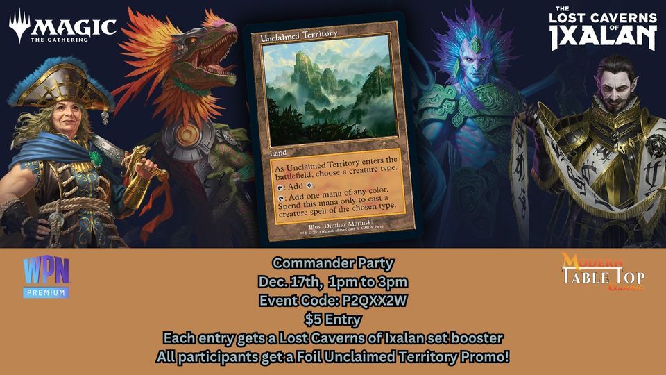 Commander Party The Lost Caverns of Ixalan, Modern Table Top Gaming