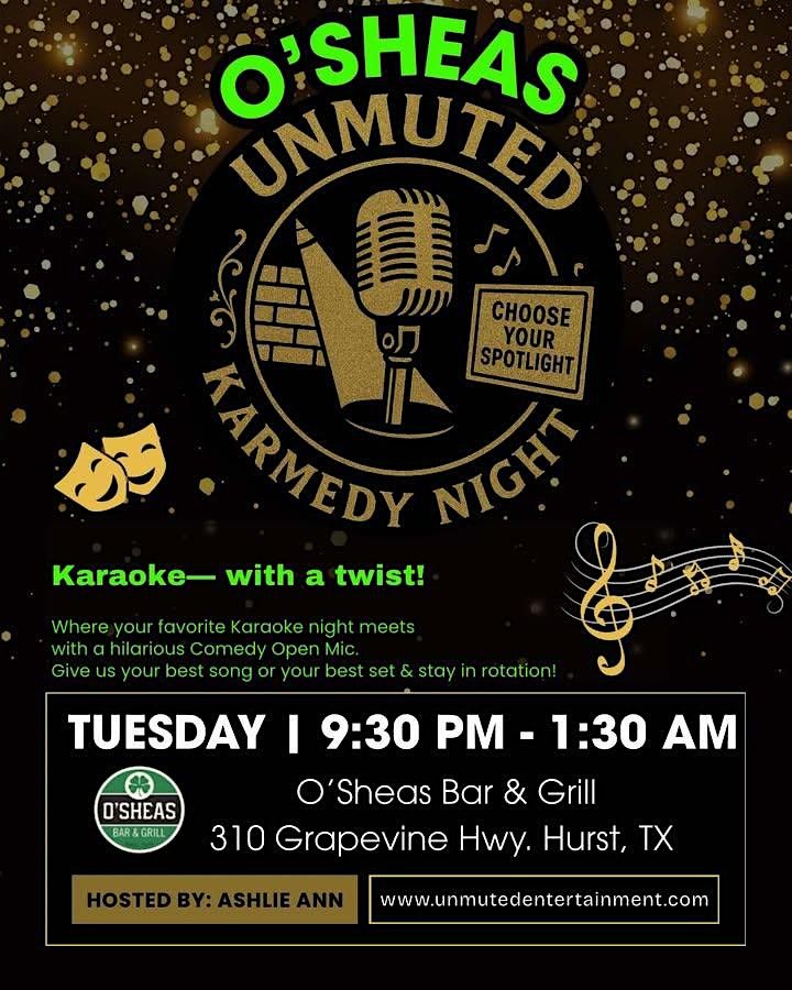 Karmedy Night at Osheas Hurst | Event in Hurst | AllEvents