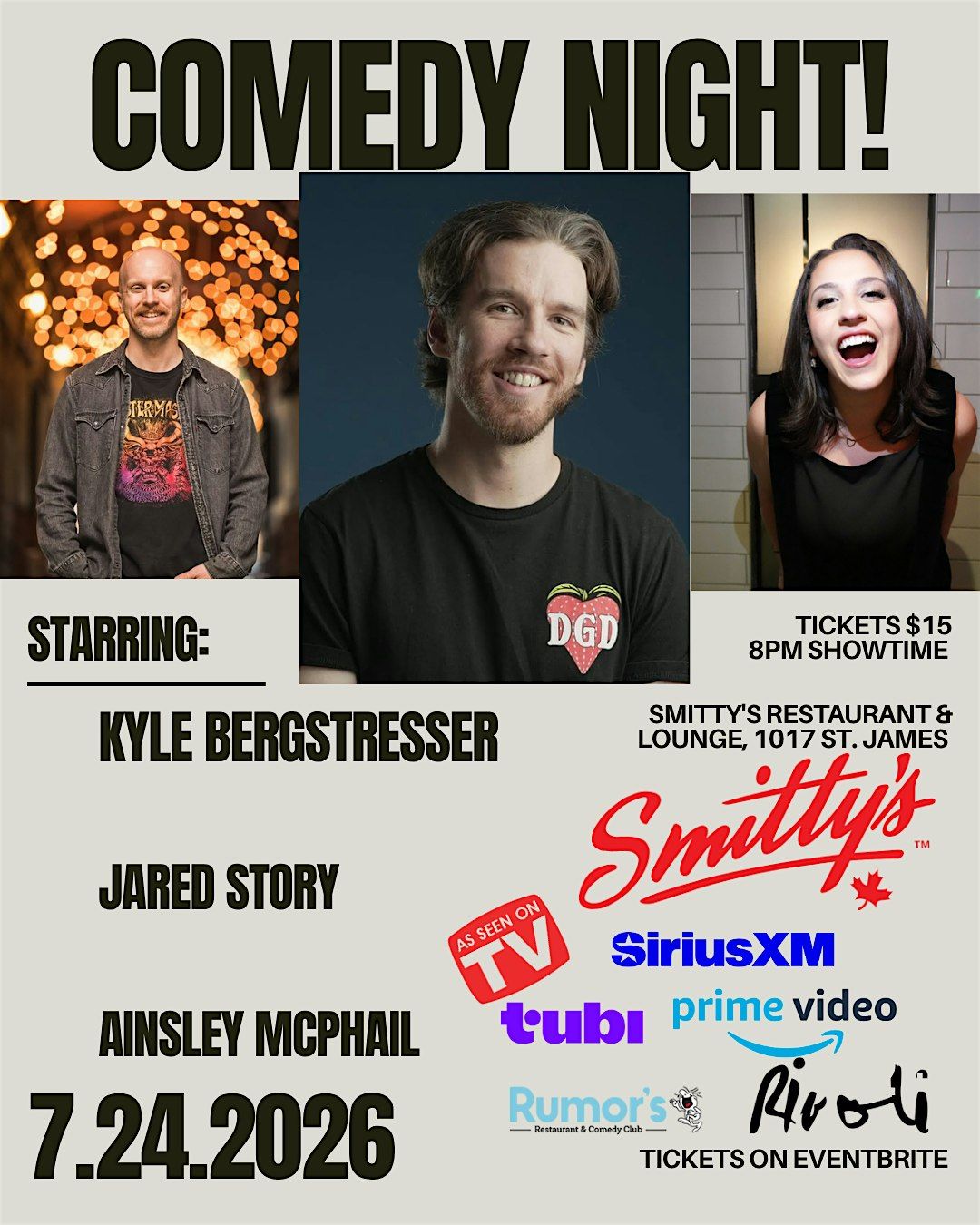 Comedy Night at Smitty's St. James