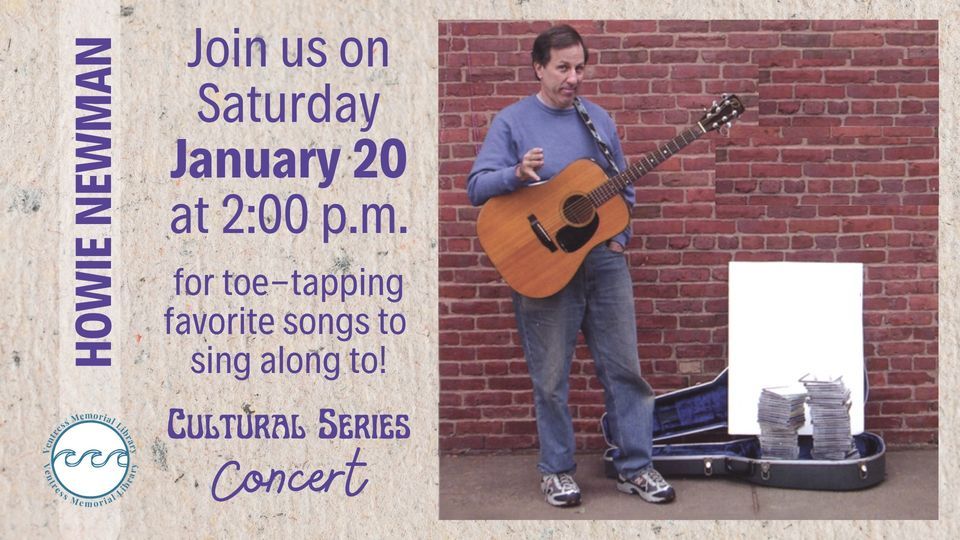 Free Concert with Howie Newman, Ventress Memorial Library, Marshfield