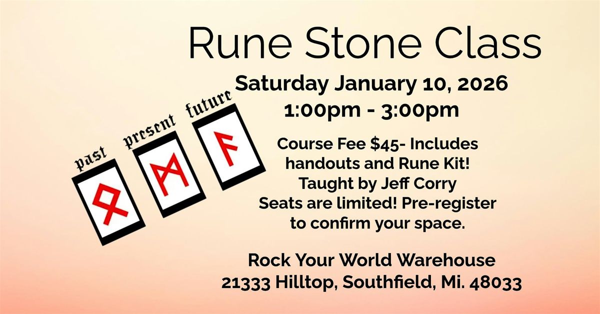 Rune Stone Class - Southfield!, 10 January | Event in Southfield | AllEvents