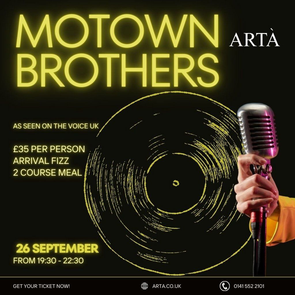 Motown Brothers Tribute Night, 26 September | Event in Glasgow | AllEvents