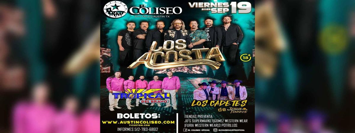 LOS ACOSTA, TROPICAL DEL BRAVO & MAS in Austin, 19 September | Event in Austin | AllEvents