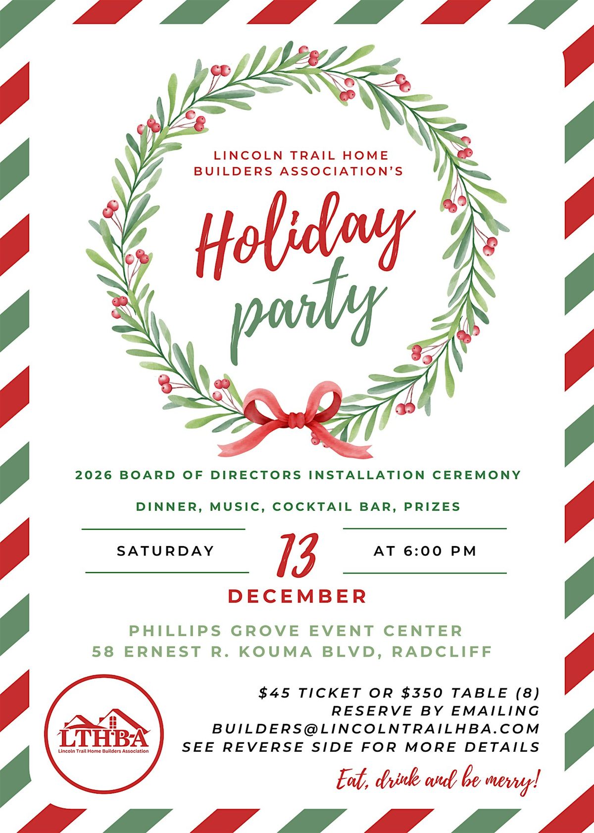 LTHBA Holiday Party, 13 December | Event in Radcliff | AllEvents
